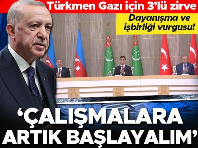 Son dakika: Türkmenistanda üçlü zirve... Cumhurbaşkanı Erdoğandan önemli açıklamalar