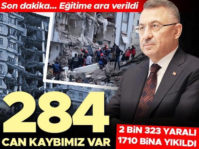 Cumhurbaşkanı Yardımcısı Oktaydan depremle ilgili son dakika açıklaması... Can kaybı ve yaralı sayısı artıyor