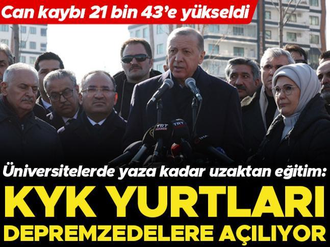 Son dakika... Cumhurbaşkanı Erdoğandan deprem bölgesinde son duruma ilişkin açıklama
