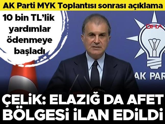 Son dakika... AK Parti Sözcüsü Çelikten MYK Toplantısı sonrası açıklama