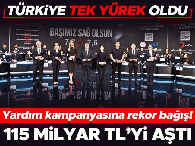 Türkiye Tek Yürek… Ortak yayında yardım kampanyası