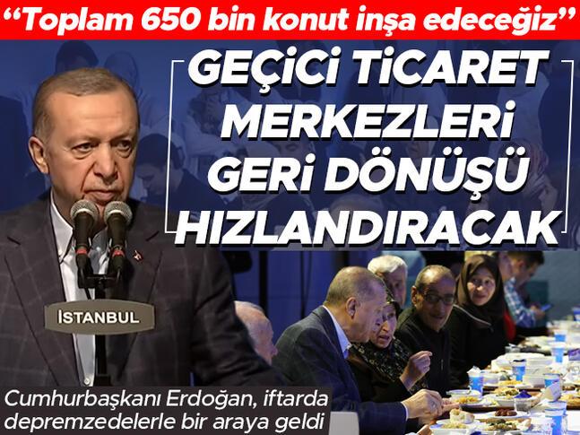 Cumhurbaşkanı Erdoğan: 1 yılda 319 bin konut toplamda da 650 bin konut inşa edeceğiz