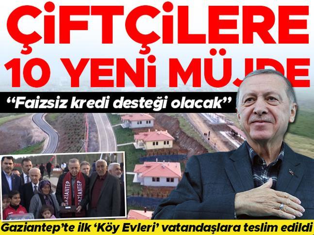 Son dakika: Cumhurbaşkanı Erdoğan, köy evleri teslim töreninde açıkladı... Çiftçilere 10 yeni müjde