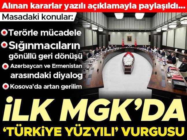 Son dakika: İlk MGKda Türkiye Yüzyılı vurgusu