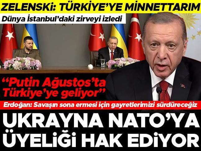 Son dakika: Dünyanın gözü İstanbulda... Cumhurbaşkanı Erdoğan ile Zelenski ortak basın toplantısı düzenliyor