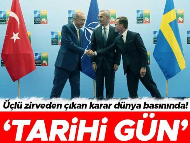 Üçlü zirveden çıkan karar dünya basınında Tarihi gün