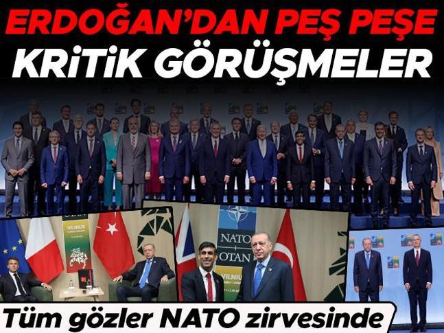 Son dakika... Cumhurbaşkanı Erdoğan, Fransa Cumhurbaşkanı Macron ile bir araya geldi