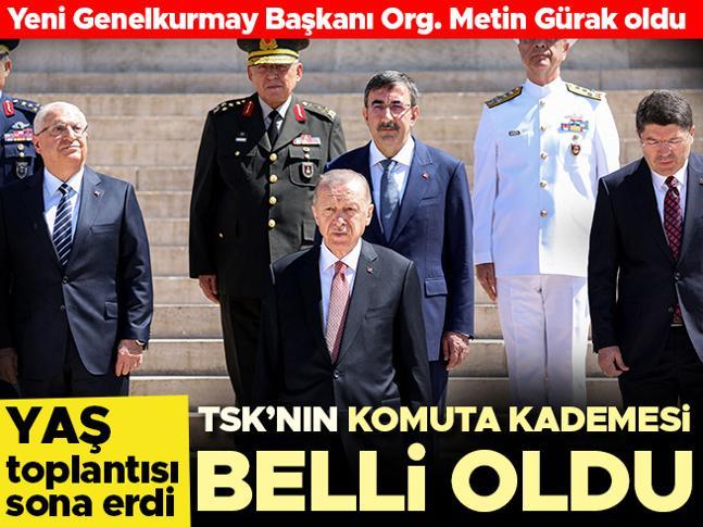 Son dakika... Yüksek Askeri Şura (YAŞ) kararları açıklandı: Yeni Genelkurmay Başkanı Metin Gürak oldu