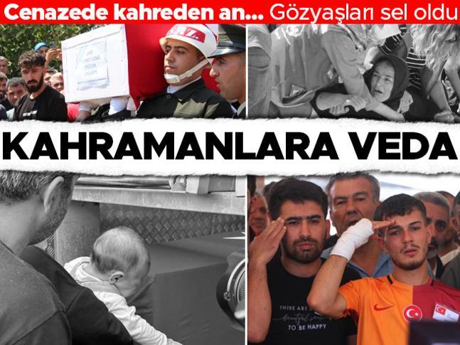 Pençe Kilit şehitlerine acı veda... Gözyaşlarıyla son yolculuklarına uğurlandılar