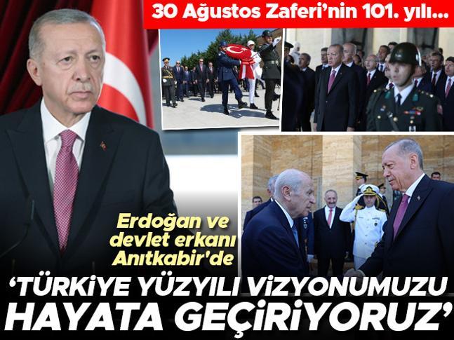 30 Ağustos Zafer Bayramı Cumhurbaşkanı Erdoğan ve devlet erkânı Anıtkabirde