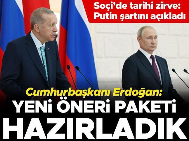 Soçide kritik zirve sona erdi... Cumhurbaşkanı Erdoğan: Tahıl koridoru devam etmeli