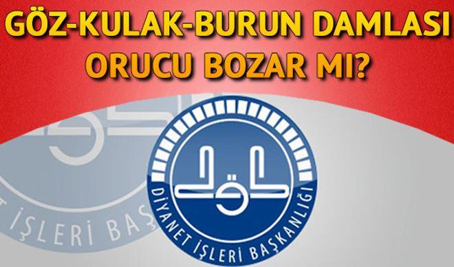 Göze, kulağa ve burna damla damlatmak orucu bozar mı? Göze, kulağa ve burna damla damlatmak orucu bozar mı?
