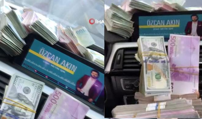 İstanbul’da şok operasyon! Parayla doldurdukları arabanın görüntülerini paylaştılar…