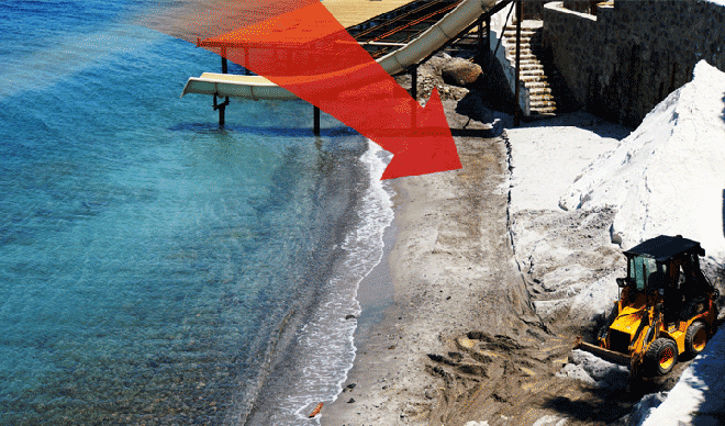 Bodrum’da skandal! Mermer tozuyla Maldivlere çevirmeye çalıştılar… Bodrum’da skandal! Mermer tozuyla Maldivlere çevirmeye çalıştılar…