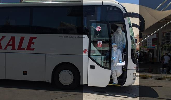 Otobüste koronavirüs paniği! Otobüste koronavirüs paniği!