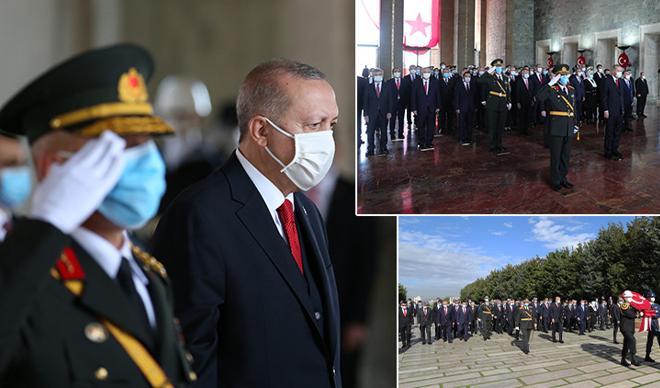 Devletin zirvesi Anıtkabir'de... İşte Cumhurbaşkanı Erdoğan'ın mesajı Devletin zirvesi Anıtkabir'de... İşte Cumhurbaşkanı Erdoğan'ın mesajı