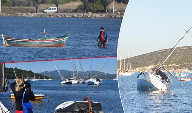 Seferihisar’da deniz çekildi Seferihisar’da deniz çekildi