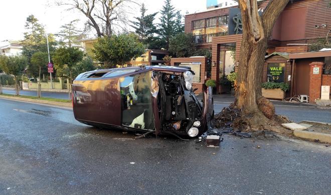 Beşiktaş ve Sarıyer'de iki ilginç kaza