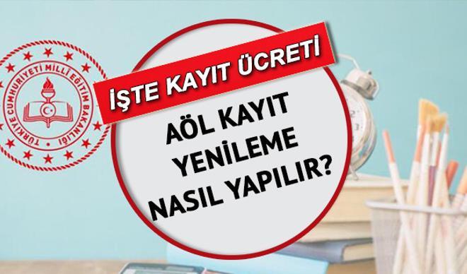 AÖL kayıt yenileme nasıl yapılır? 2021 Açık Öğretim Lisesi kayıt yenileme ücreti ne kadar? İşte kayıt tarihleri AÖL kayıt yenileme nasıl yapılır? 2021 Açık Öğretim Lisesi kayıt yenileme ücreti ne kadar? İşte kayıt tarihleri