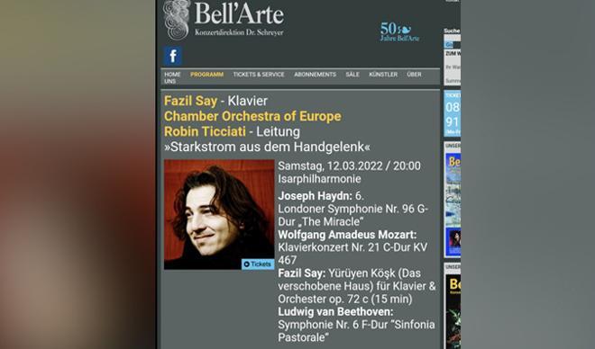 Fazıl Say konserine ikinci kez erteleme Fazıl Say konserine ikinci kez erteleme