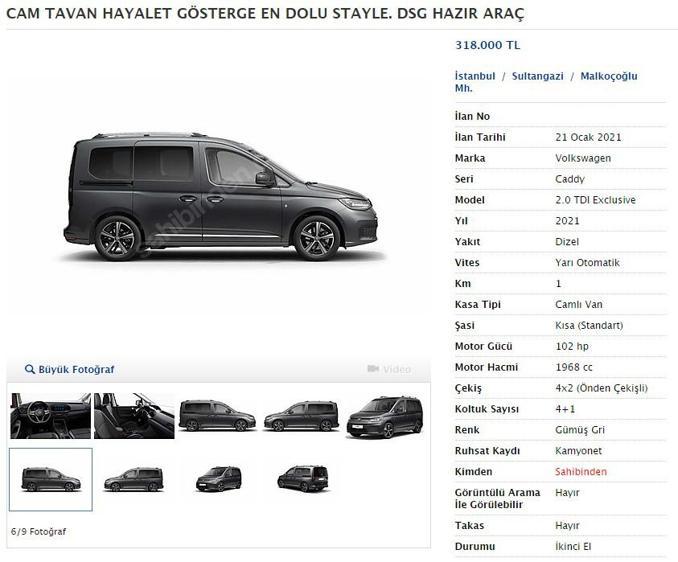 Fırsatçılar şimdi de Volkswagen Caddy’i seçtiler! 38 bin lira fazlasını istiyorlar…