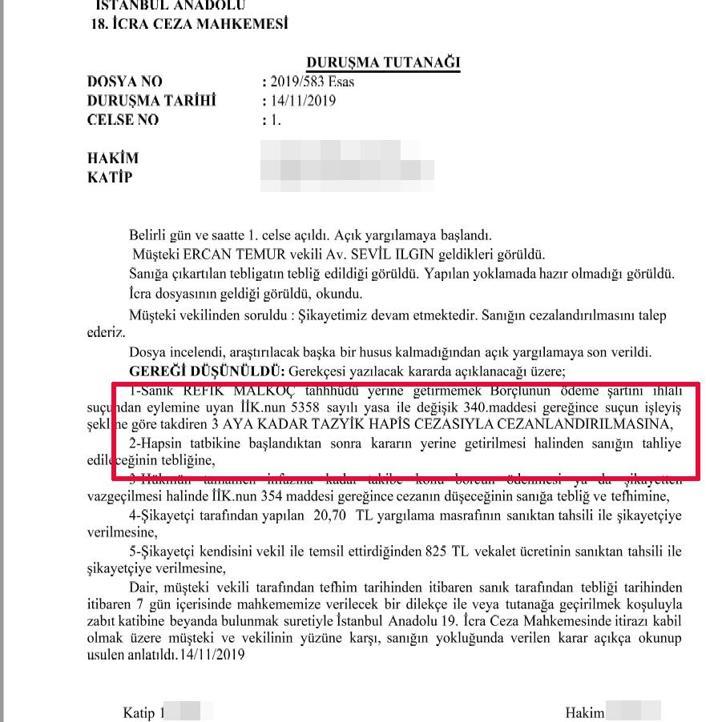 Borcunu ödeyemeyen iş insanına hapis cezası