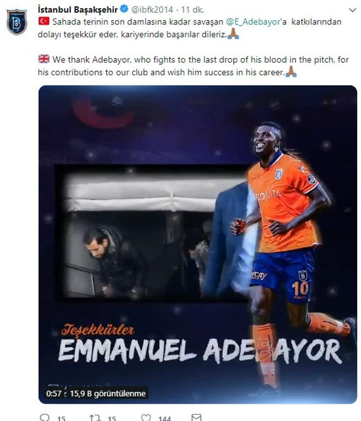 Fenerbahce De Rota Yeniden Adebayor Son Dakika Haberleri