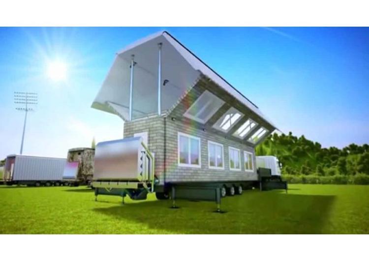 Katlanan ev! 6 saatte villa yaptılar!
