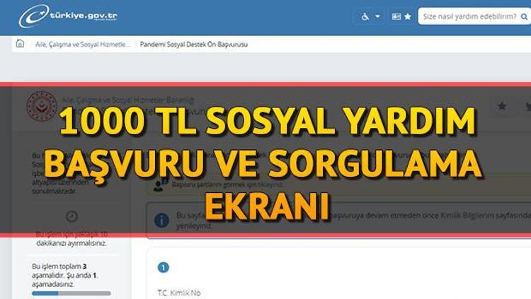 e devlet 1000 tl yardim basvurusu nereden yapilir ve nasil sorgulanir hurriyet ekonomi