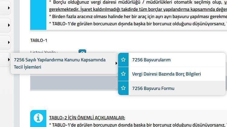 yapilandirma basvuru ekrani 7256 mtv sgk kyk borcu yapilandirma islemleri hurriyet ekonomi