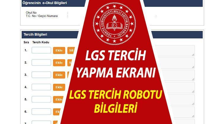 Lgs Tercih Yapma Ve Tercih Robotu Ekrani 2021 E Okul Lgs Tercihi Nasil Ve Nereden Yapiliyor Son Dakika Haberler