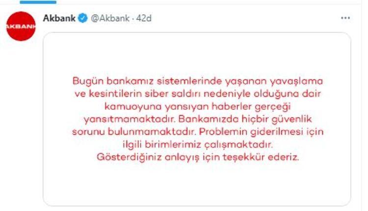 why doesn t akbank mobile and internet banking open are the cyberattack allegations true