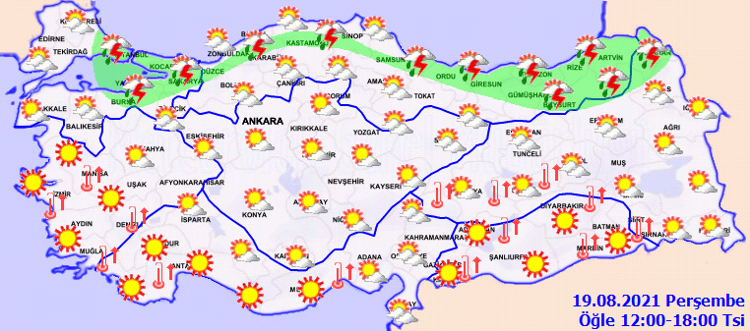 meteoroloji den son dakika hava durumu uyarisi bugun hava nasil olacak mgm 19 agustos il il hava durumu son dakika haber