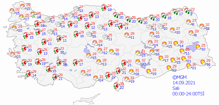 meteoroloji den hava durumu uyarisi yarin hava nasil olacak 14 eylul il il hava durumu tahminleri son dakika haberleri internet