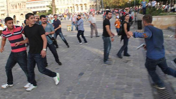 İzmir'de Kobani protestosunda gerginlik