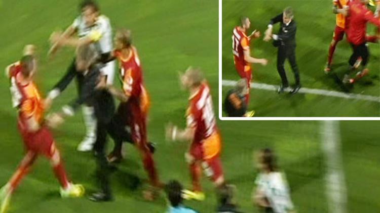 Bursa'da saha karıştı, Mancini araya girdi