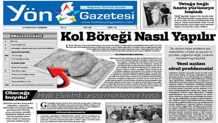 Kol böreği nasıl yapılır? Yön Gazetesi’nden yolsuzluklara ilginç protesto