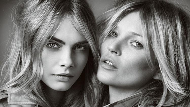 Kate Moss ve Cara Delevingneilk kez bir arada poz verdi