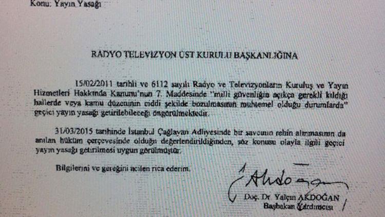 Savcı Mehmet Selim Kiraz'ın rehin alınması olayına yayın yasağı