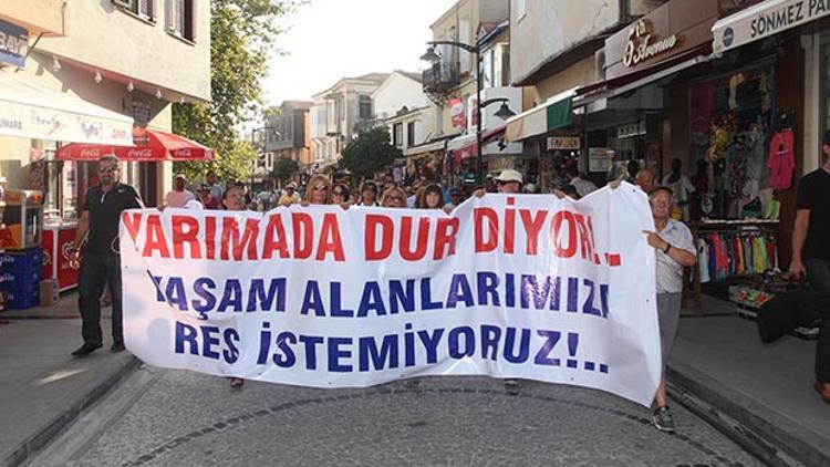 Çeşme'de RES tepkisi