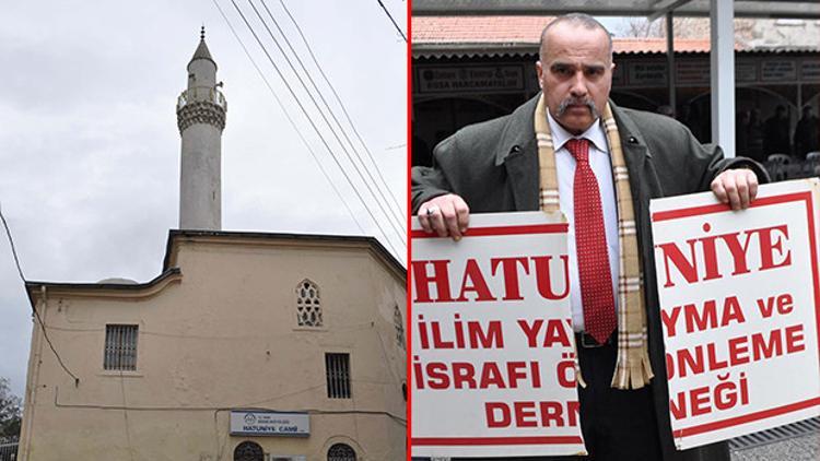 Camide imam ve dernek arasında gerginlik