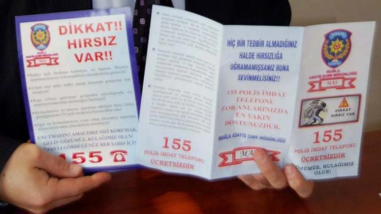 Polisten broşürlü hırsızlık uyarısı