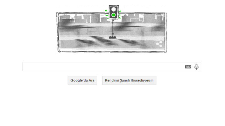 Google ilk trafik lambasını Doodle yaptı! Google'da ilk trafik