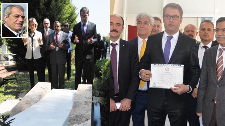 Önce babaya sonra makama...