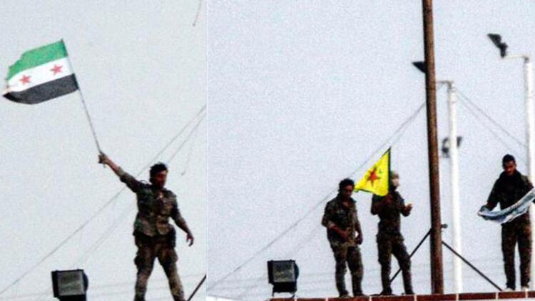 Tel Abyadda bayrak yarışı: Hem YPG hem de ÖSO bayrak astı