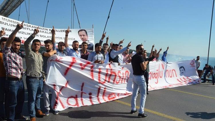 Boğaziçi Köprüsü'nü Muhsin Yazıcıoğlu için trafiğe kapattılar
