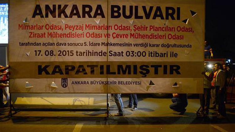Ankara Bulvarı gece 03:00'da trafiğe kapandı