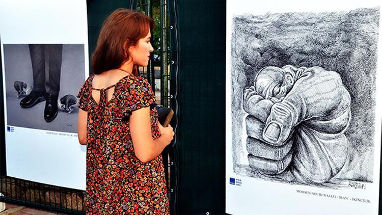 Aydın Doğan Karikatür Yarışması'nda dereceye giren eserler sergide