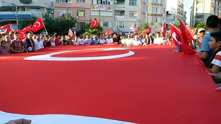 Burhaniye’de terör protestosu