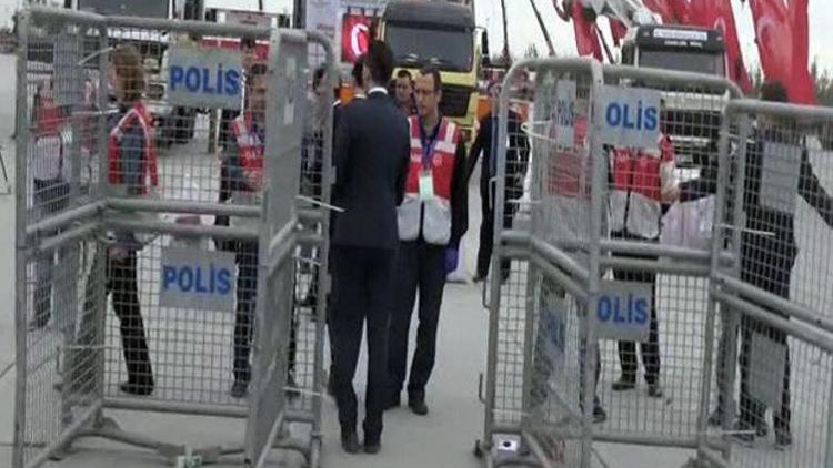 Miting öncesi yoğun güvenlik önlemi